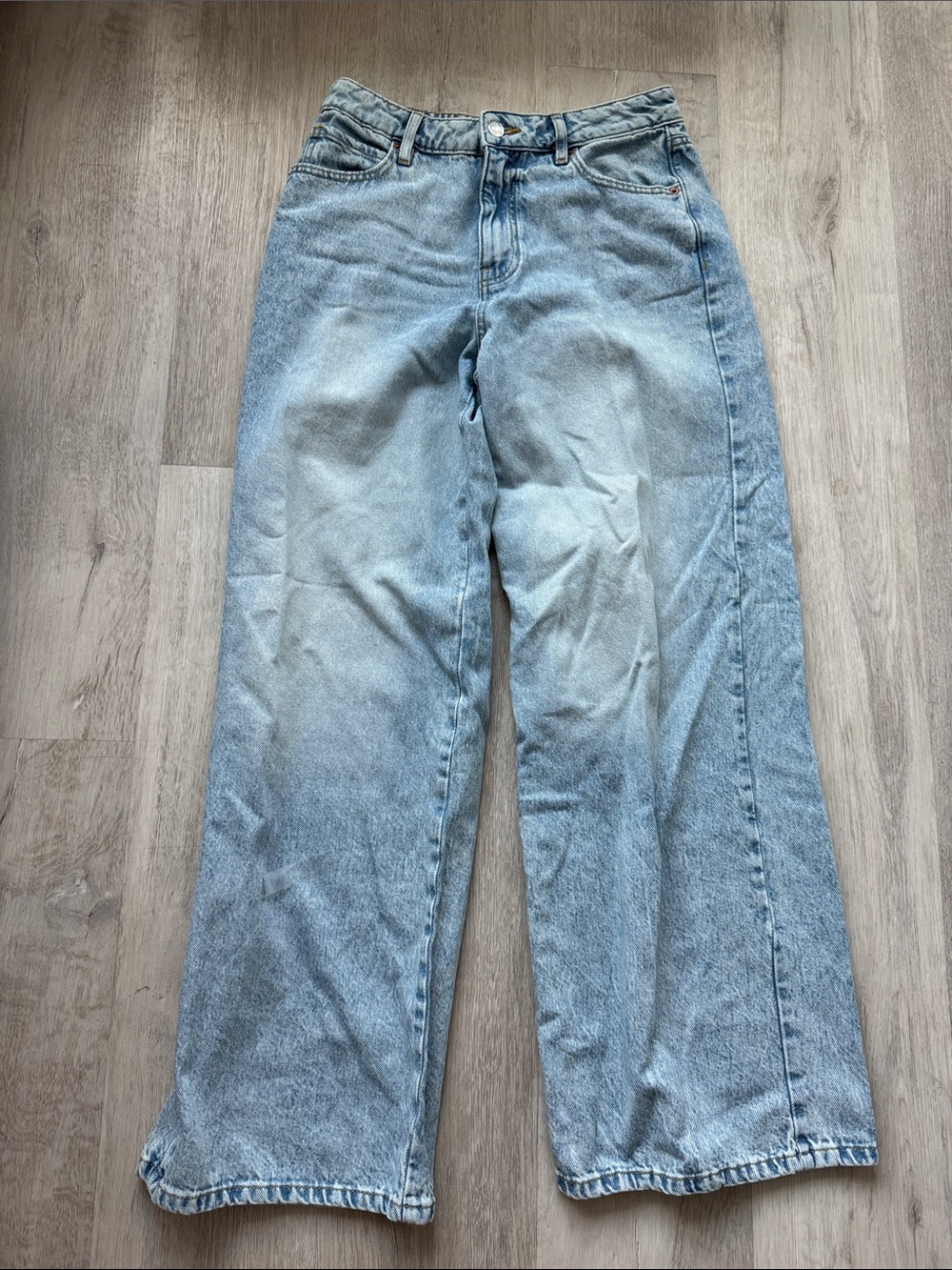 Forever 21 women’s   Light Blue Wide-Leg Jeans